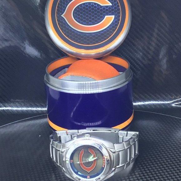 Chicago Bears NFL Stainless-Steel Kaleido Watch by Fossil NEW (RARE) - Picture 6 of 11